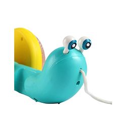 Babyhug Premium Battery Operated Snail Pull Along Toy With Music & Lights - Sky Blue