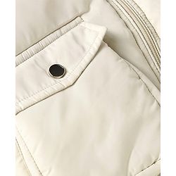 Babyhug Woven Full Sleeves Solid Color Hooded Padded Jacket - Cream