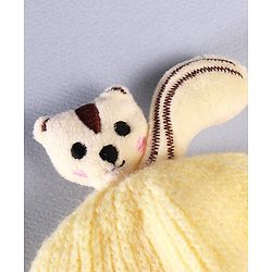 Babyhug Woollen Knitted Caps with Applique & Pom Pom - Orange