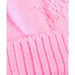 Babyhug Woollen Knitted Caps with Applique & Pom Pom - Orange
