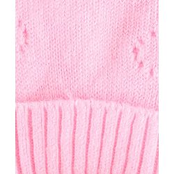 Babyhug Wollen Caps with Pom Pom- Pink