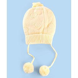 Babyhug Wollen Caps with Pom Pom- Pink
