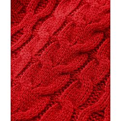 Babyhug Knitted Ful Sleeves Cable Knit Designed Winter Romper - Rust