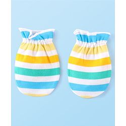 Babyhug 100% Cotton Interlock Knit Cap Mittens & Booties Set with Lion Print - Multicolor