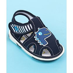 Cute Walk by Babyhug Velcro Closure Sandal with Dino Applique - Blue