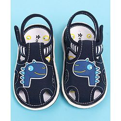 Cute Walk by Babyhug Velcro Closure Sandal with Dino Applique - Blue