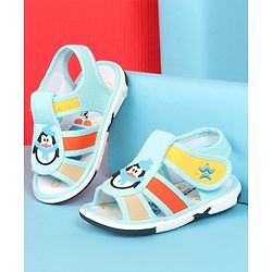 Cute Walk by Babyhug Velcro Closure Sandal with Penguin Applique - Blue