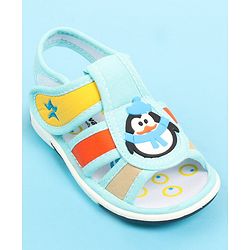 Cute Walk by Babyhug Velcro Closure Sandal with Penguin Applique - Blue