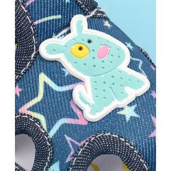 Cute Walk by Babyhug Sandals with Velcro Closure & Dog Applique - Blue