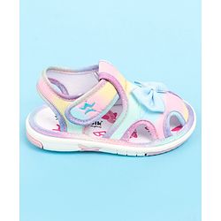 Cute Walk by Babyhug Velcro Closure Sandal with Bow Applique - Multicolor