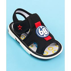 Cute Walk by Babyhug Velcro Closure Sandals with Applique - Black