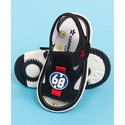 Cute Walk by Babyhug Velcro Closure Sandals with Applique - Black