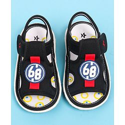 Cute Walk by Babyhug Velcro Closure Sandals with Applique - Black