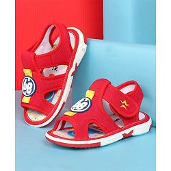 Cute Walk by Babyhug Velcro Closure Sandals with Applique - Red