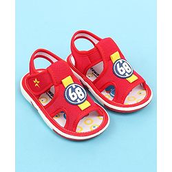 Cute Walk by Babyhug Velcro Closure Sandals with Applique - Red