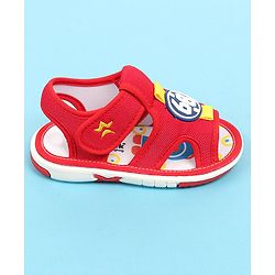 Cute Walk by Babyhug Velcro Closure Sandals with Applique - Black