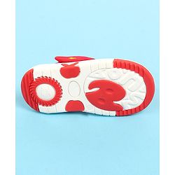 Cute Walk by Babyhug Velcro Closure Sandals with Applique - Red