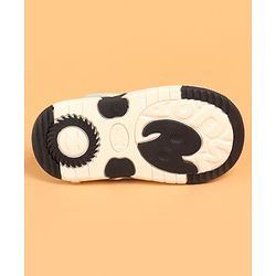 Cute Walk by Babyhug Velcro Closure Casual Shoes With Polka Dot Print & Flower Applique - Green