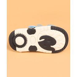 Cute Walk by Babyhug Velcro Closure Casual Shoes With Polka Dot Print & Lace Detailing - Blue