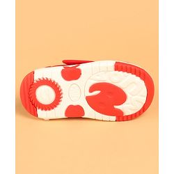Cute Walk by Babyhug Velcro Closure Casual Shoes with Car Design - Red