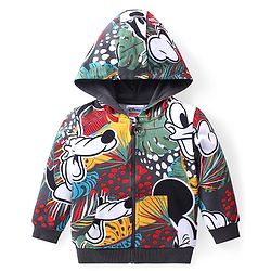 Babyhug Disney Full Sleeves Front Open Sweatjacket with Mickey Mouse & Friends Graphics - Grey
