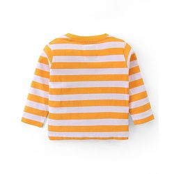Babyhug Disney Cotton Single Jersey Knit Full Sleeves Night Suit Mickey Mouse Print- Yellow