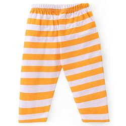 Babyhug Disney Cotton Single Jersey Knit Full Sleeves Night Suit Mickey Mouse Print- Yellow