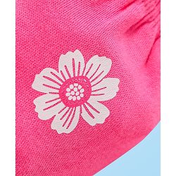 Babyhug Interlock Knit Mittens With Floral & Polka Dot Print Pack of 5 - Orange Dark Pink & Yellow