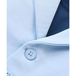 Babyhug Woven Full Sleeves Solid T-Shirt & Trouser Set with Waistcoat -Blue