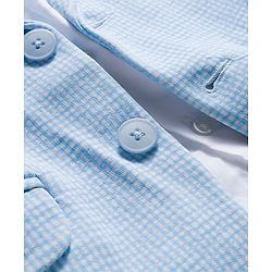 Babyhug Woven Full Sleeves Solid Party Shirt & Jeans Set With Blazer - Light Blue