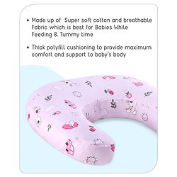 Babyhug Feeding Pillow Bunny Print - Pink | Fits upto waist size 36 inches