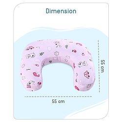 Babyhug Feeding Pillow Bunny Print - Pink | Fits upto waist size 36 inches