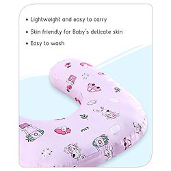 Babyhug Feeding Pillow Bunny Print - Pink | Fits upto waist size 36 inches