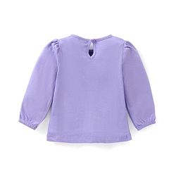 Babyhug Cotton Knit Full Sleeves Tops with Polka Dots  & Butterfly Graphics Pack of 3 - Pink Green & Purple