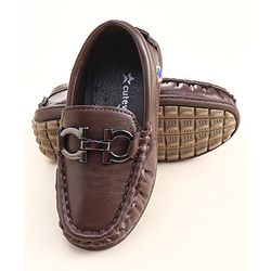 Cute Walk by Babyhug Slip On Party Wear Shoes - Brown