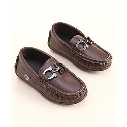 Cute Walk by Babyhug Slip On Party Wear Shoes - Brown