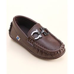 Cute Walk by Babyhug Slip On Party Wear Shoes - Brown