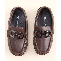 Cute Walk by Babyhug Slip On Party Wear Shoes - Brown
