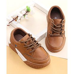 Cute Walk by Babyhug Lace Ups Formal Shoes - Brown
