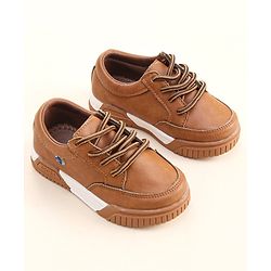 Cute Walk by Babyhug Lace Ups Formal Shoes - Brown