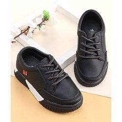 Cute Walk by Babyhug Lace Ups Formal Shoes - Black