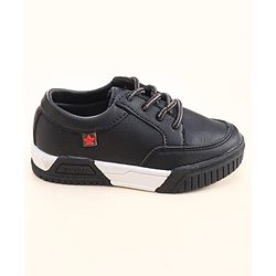 Cute Walk by Babyhug Lace Ups Formal Shoes - Black
