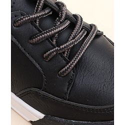 Cute Walk by Babyhug Lace Ups Formal Shoes - Black