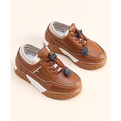Cute Walk by Babyhug Lace Up Formal Shoes - Brown