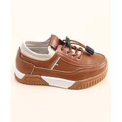 Cute Walk by Babyhug Lace Up Formal Shoes - Brown