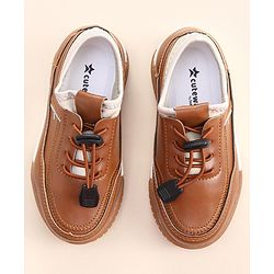 Cute Walk by Babyhug Lace Up Formal Shoes - Brown