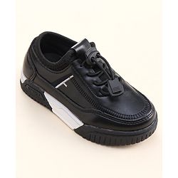 Cute Walk by Babyhug Lace Up Formal Shoes - Black