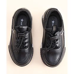 Cute Walk by Babyhug Lace Up Formal Shoes - Black