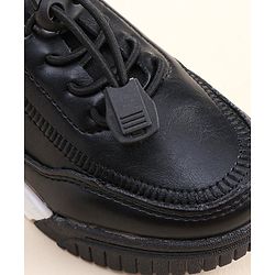 Cute Walk by Babyhug Lace Up Formal Shoes - Black