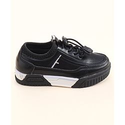 Cute Walk by Babyhug Lace Up Formal Shoes - Black
